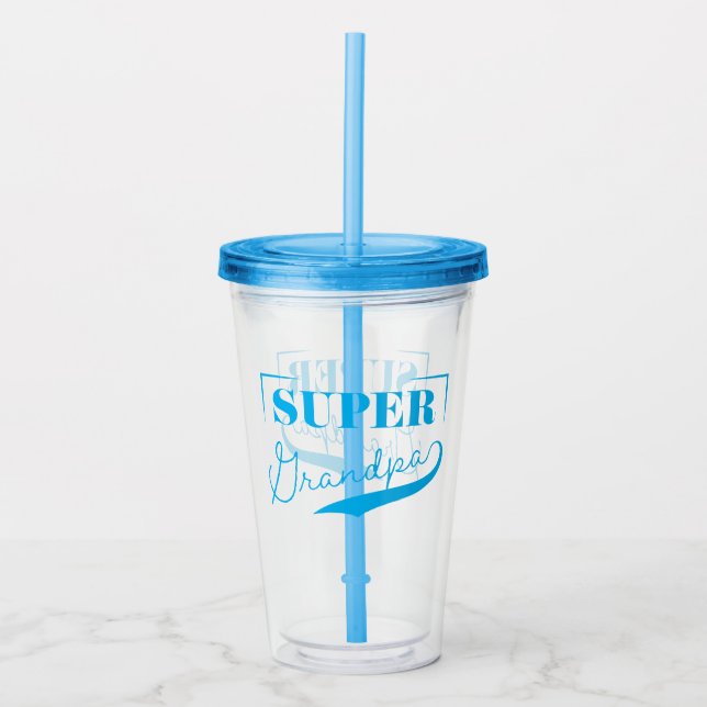 Super Grandpa Acrylic Tumbler (Front)