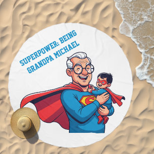 Super Grandpa Beach Towel Beach Towel