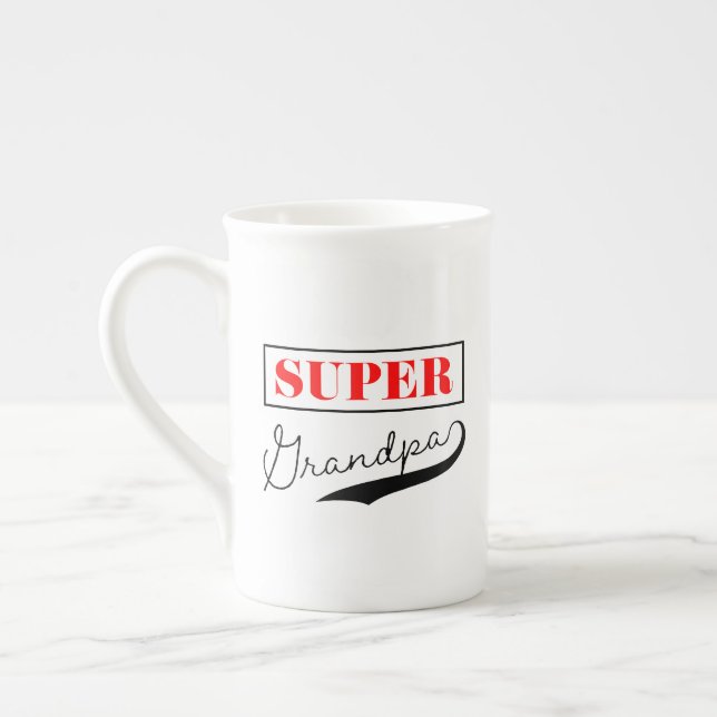 Super Grandpa Bone China Mug (Left)