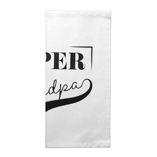Super Grandpa Cloth Napkin (Half Fold)