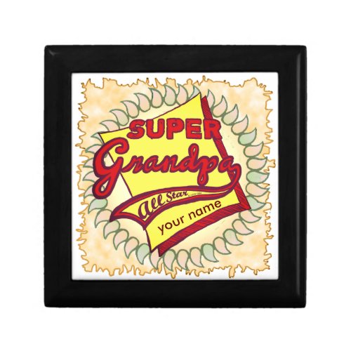 Super Grandpa custom name  Gift Box