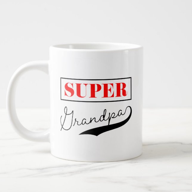 Super Grandpa Giant Coffee Mug (Left)