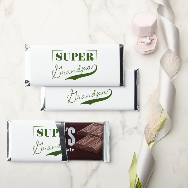 Super Grandpa Hershey Bar Favors (Front)