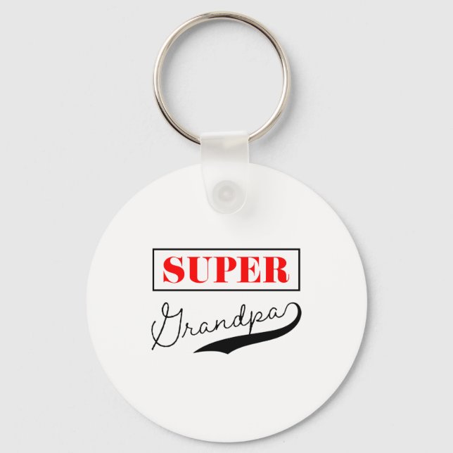 Super Grandpa Keychain (Front)
