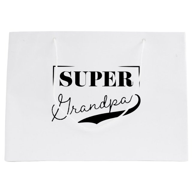 Super Grandpa Large Gift Bag (Front)