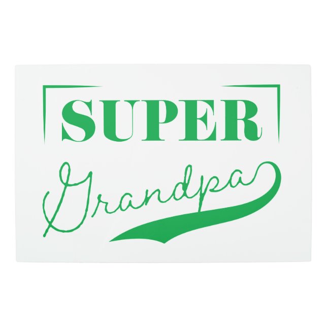 Super Grandpa Metal Print (Front)