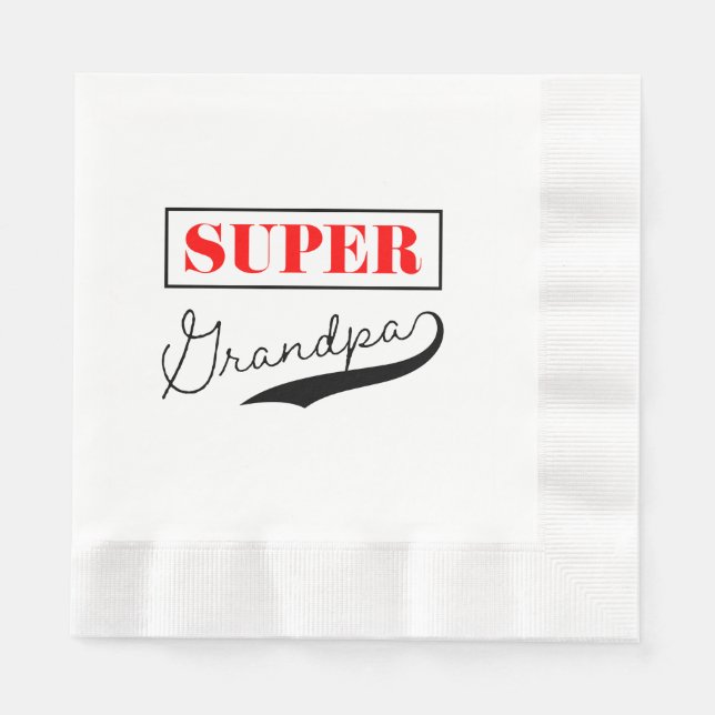 Super Grandpa Napkins (Front)