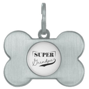 Super Grandpa Pet ID Tag