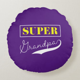 Super Grandpa Round Pillow