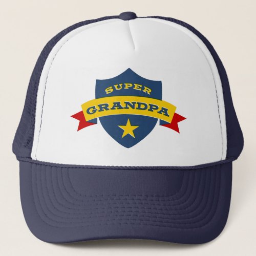 Super Grandpa Shield Trucker Hat