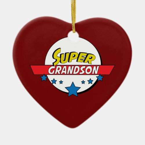 Super grandson grandson ceramic ornament