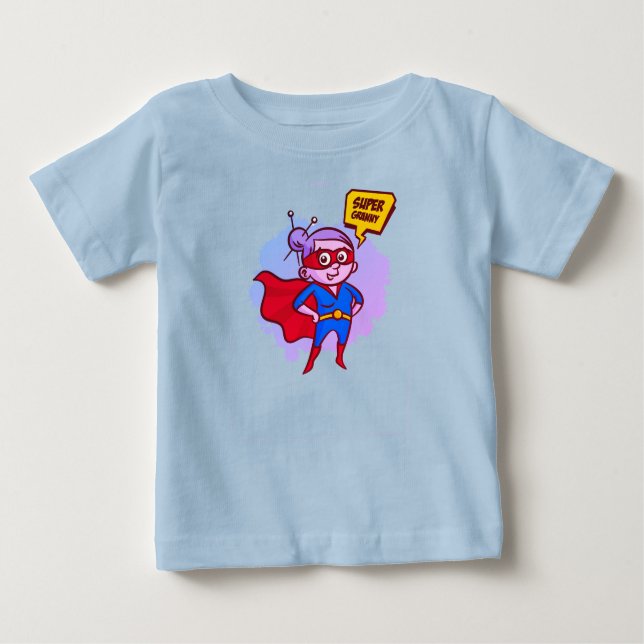 "Super Granny" Baby Superman Kids T-Shirt (Front)
