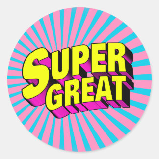 Super Great Classic Round Sticker