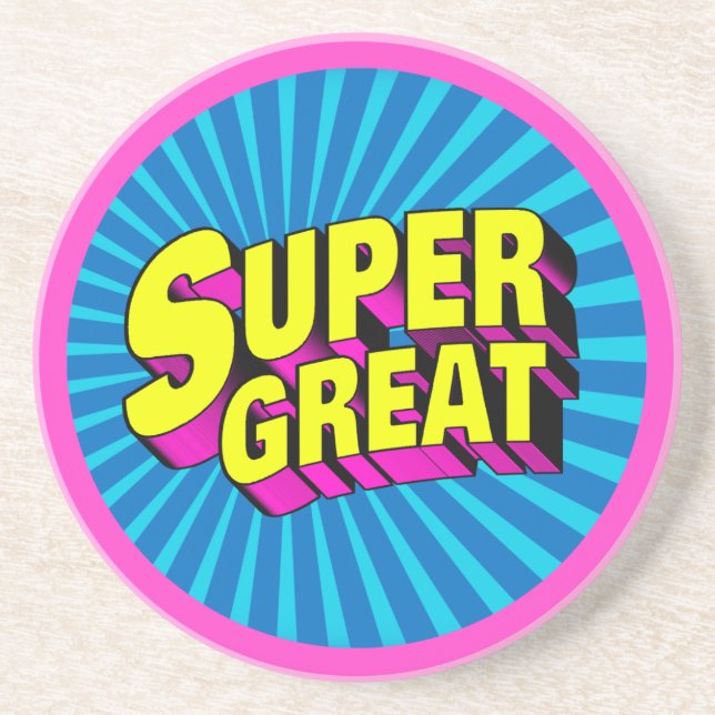 Super Great Comic Book Style Burst Coaster (Front)
