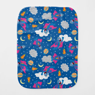 Super Grover 2.0 Night Sky Pattern Baby Burp Cloth