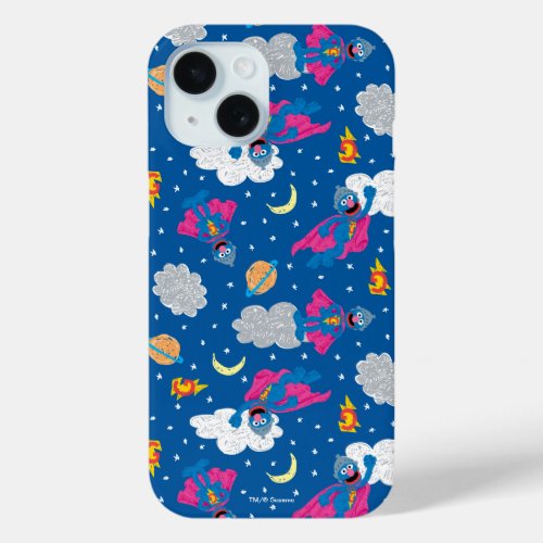 Super Grover 20 Night Sky Pattern iPhone 15 Case