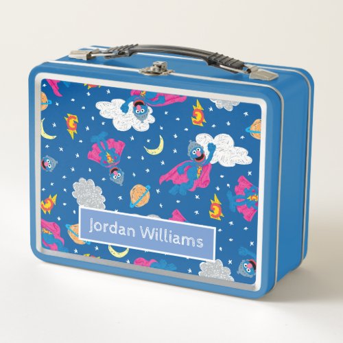 Super Grover 20 Night Sky Pattern Metal Lunch Box