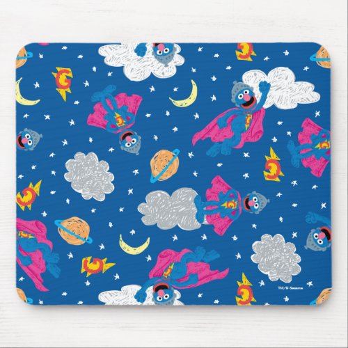 Super Grover 20 Night Sky Pattern Mouse Pad