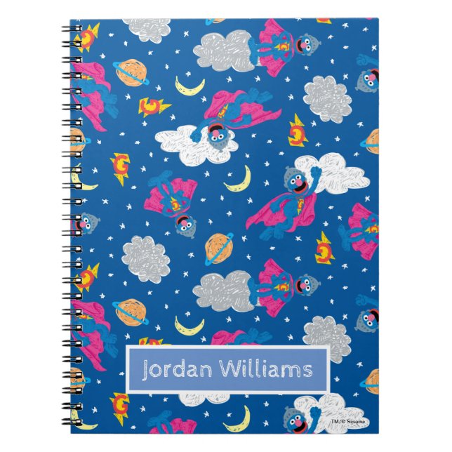 Super Grover 2.0 Night Sky Pattern Notebook (Front)
