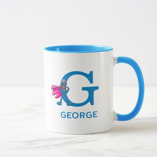 Super Grover Add Your Name  Monogram G Mug