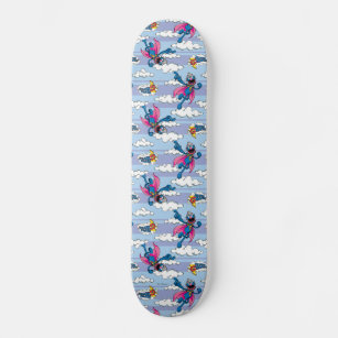 Super Grover Comic Striped Blue Pattern Skateboard