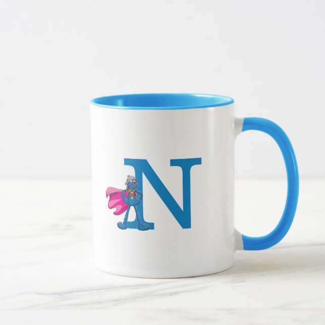 Super Grover Monogram N Mug (Right)