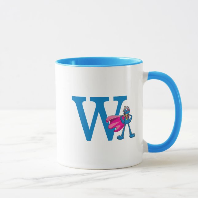 Super Grover Monogram W Mug (Right)
