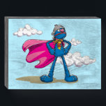 Super Grover Wooden Box Sign<br><div class="desc">it's Super Grover in his cape and helmet!</div>