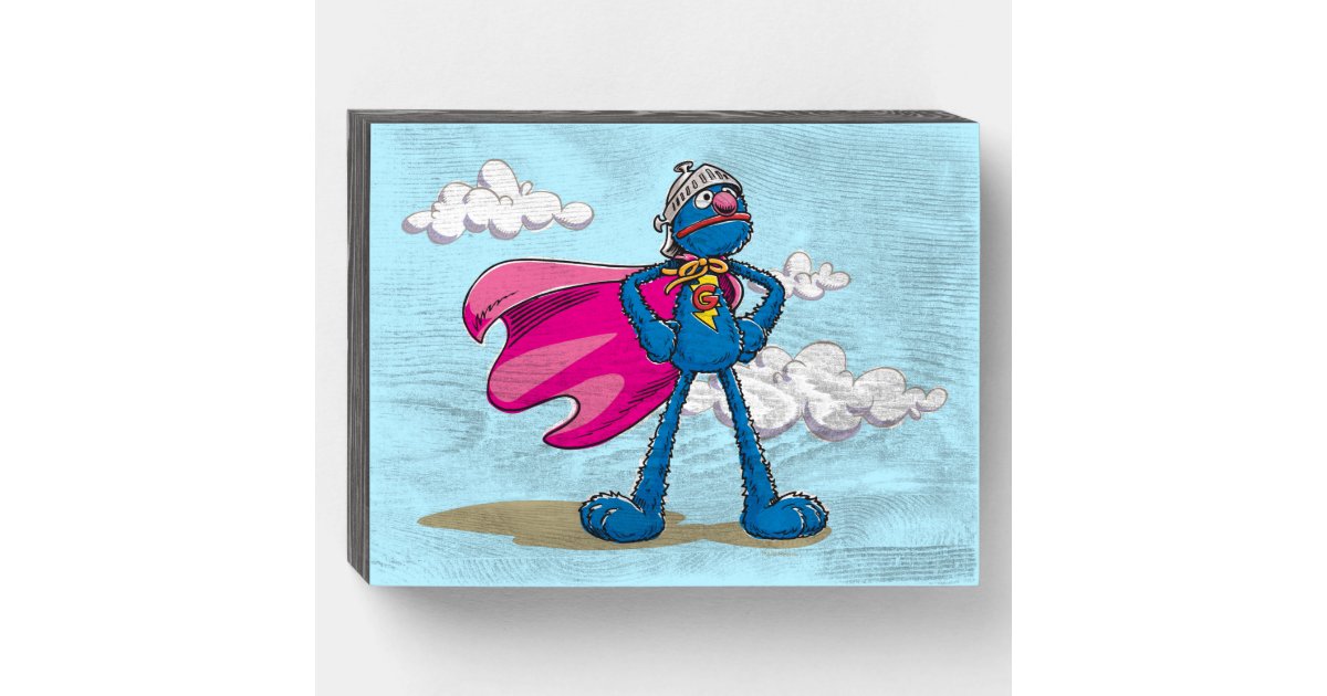 Super Grover Wooden Box Sign | Zazzle