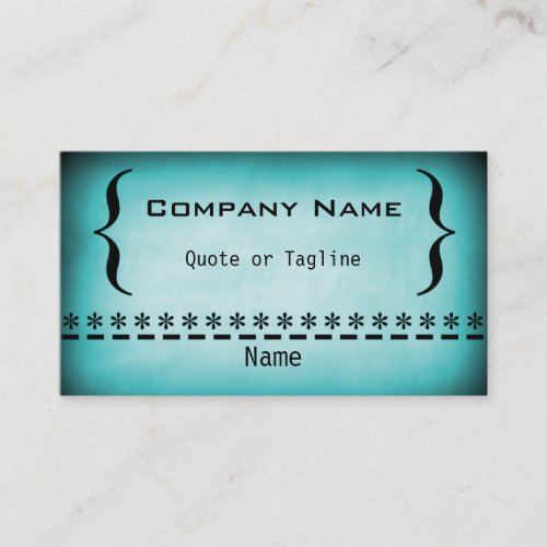 Super Grunge Business Card Teal Business Card