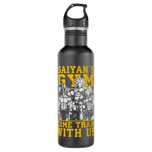 Super Gym Train With Us Anime Gym and Workout Moti Stainless Steel Water Bottle