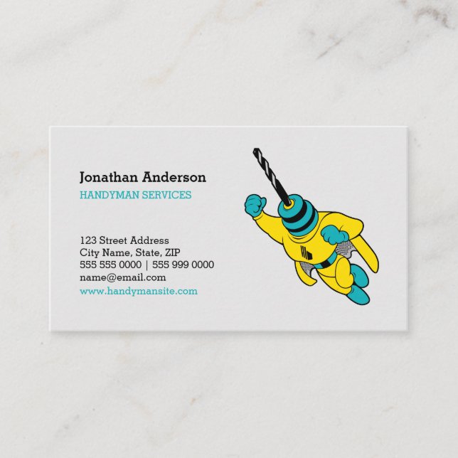 Super Handyman Domestic Repairs Business Card (Front)