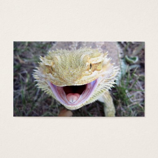 Customizable Super Happy Bearded Dragon Business Card Template