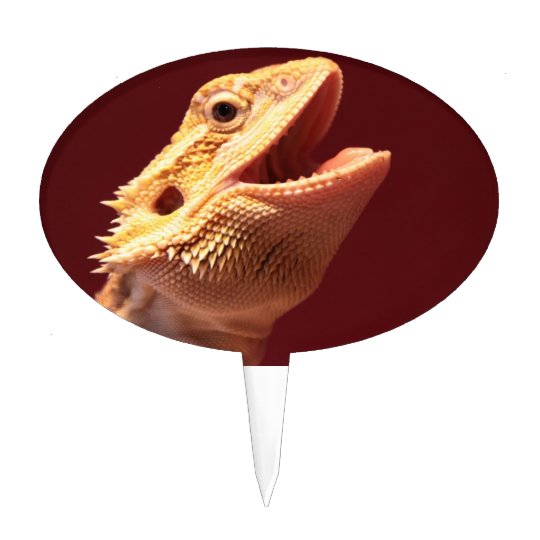 Super Happy Bearded Dragon Cake Topper
