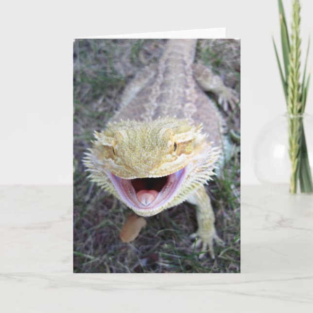 Super Happy Bearded Dragon Card (Front)