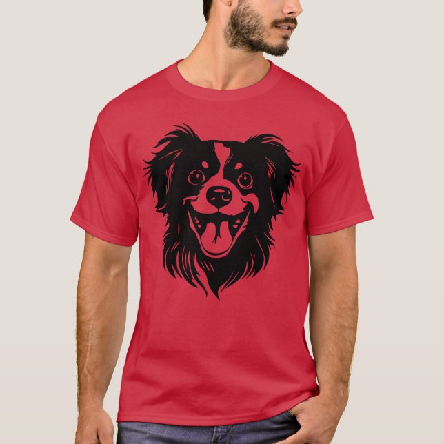 super happy dog retro girl T-Shirt (Front)