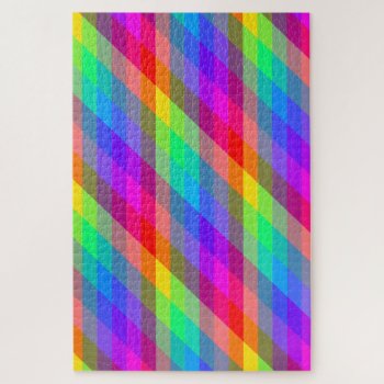 Super Hard Rainbow Color Prisms Jigsaw Puzzle by JerryLambert at Zazzle
