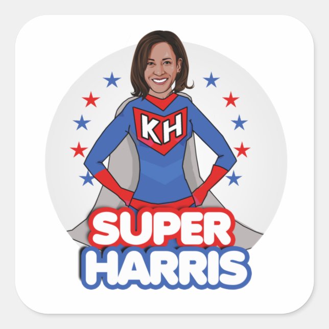 SUPER HARRIS SQUARE STICKER (Front)