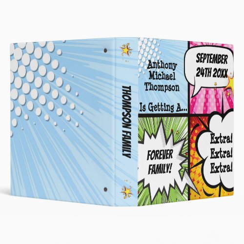 Super Hero Adoption _ Photo Album Family Gift 3 Ring Binder