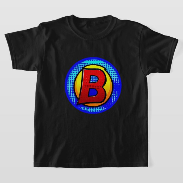 Super Hero "B" Insignia T-Shirt (Laydown)