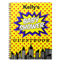 Super Hero Baby Shower Custom Guest Book