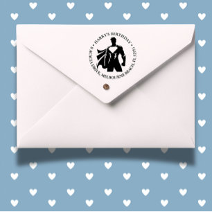 Super Hero Birthday Party Self-inking Stamp