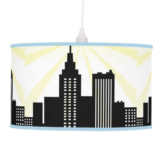 Super Hero Boys Bedroom Comic Book Lighting Decor Pendant Lamp (Front)