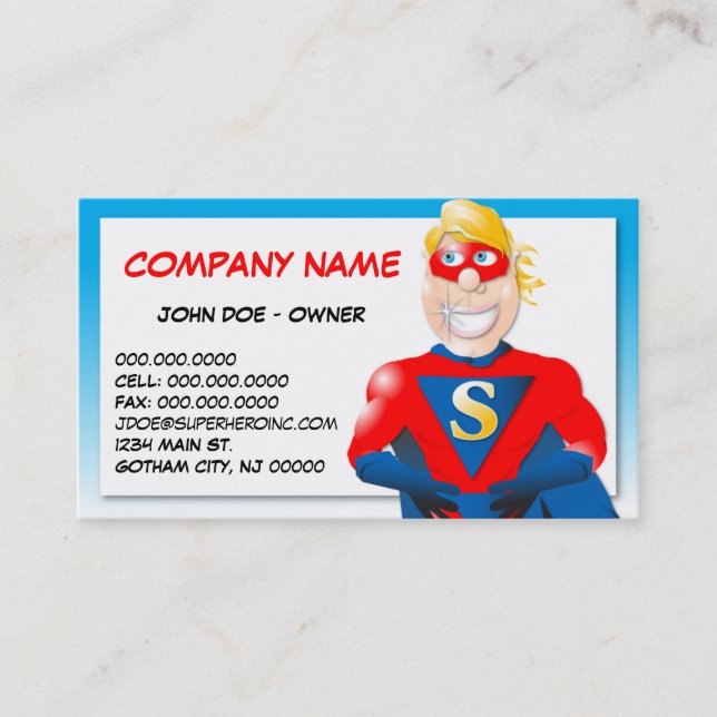Super Hero Business Card - Horizontal1 (Front)