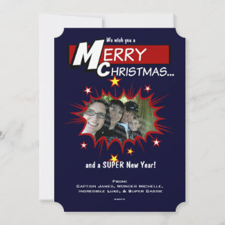 Super Hero Christmas Holiday Card