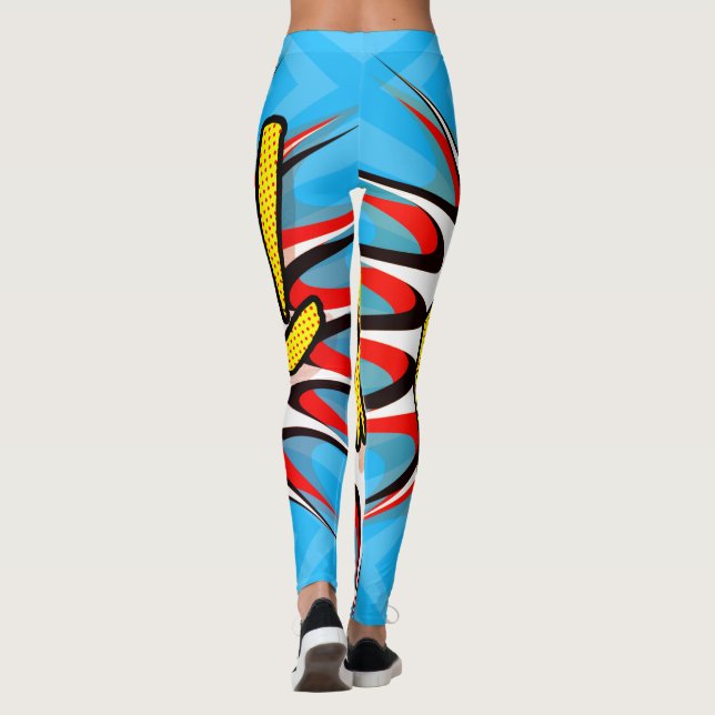 Super Hero Classic Bam! Action Bubble Leggings (Back)