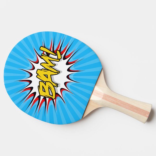 Super Hero Classic Bam! Action Bubble Ping Pong Paddle