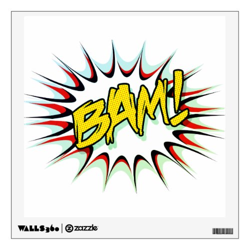 Super Hero Classic Bam Action Bubble Wall Decal