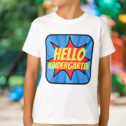 Super Hero Comic First Day Of School Custom Name T_Shirt