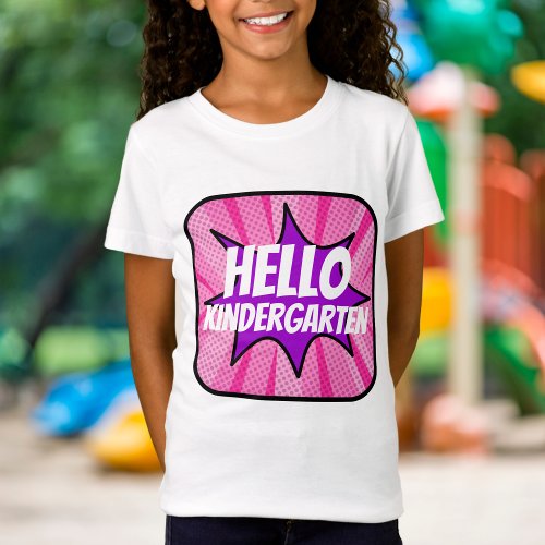 Super Hero Comic First Day Of School Custom Text T_Shirt